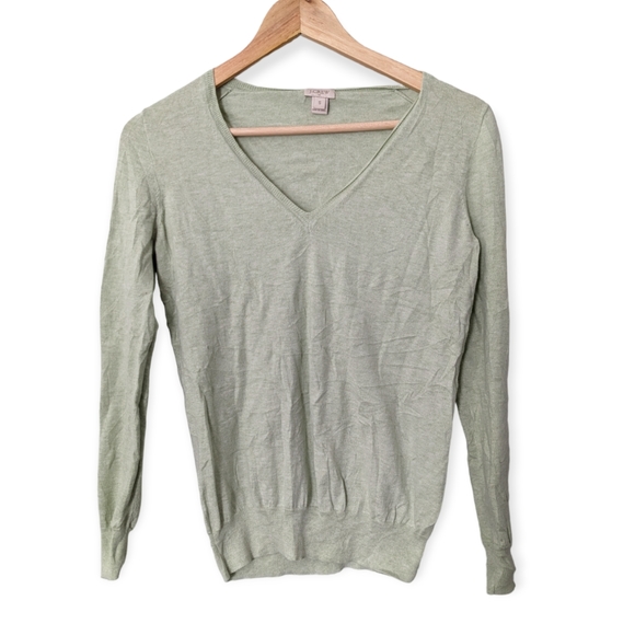 J. Crew Cotton V Neck Sweater - Picture 2 of 2